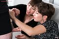 Girlfriends giving handjob